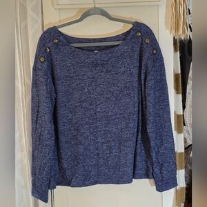 Cable & Gauge Heathered Blue Top